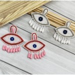 Suhana Evil Eye Earring (Pink)
